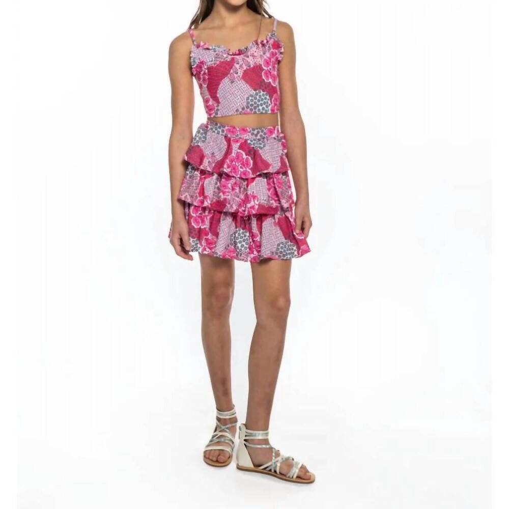 NEW PEIXOTO little estelle skirt set in campo rosa